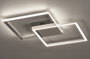 Plafondlamp 74230: design, modern, aluminium, geschuurd aluminium #2