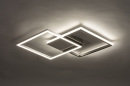 Plafondlamp 74230: design, modern, aluminium, geschuurd aluminium #5