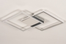 Plafondlamp 74230: design, modern, aluminium, geschuurd aluminium #6