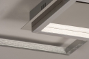 Plafondlamp 74230: design, modern, aluminium, geschuurd aluminium #7