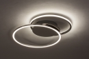 Plafondlamp 74231: design, modern, aluminium, geschuurd aluminium #3