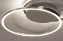 Plafondlamp 74231: design, modern, aluminium, geschuurd aluminium #5