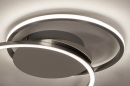 Plafondlamp 74231: design, modern, aluminium, geschuurd aluminium #6