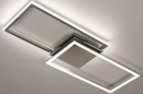 Foto 74232-2: Dimbare led plafondlamp met hoge lichtopbrengst, uitgevoerd in aluminium met chroom.