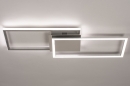 Foto 74232-4: Dimbare led plafondlamp met hoge lichtopbrengst, uitgevoerd in aluminium met chroom.