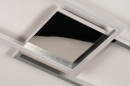 Foto 74232-7: Dimbare led plafondlamp met hoge lichtopbrengst, uitgevoerd in aluminium met chroom.