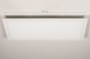 Plafondlamp 74235: modern, kunststof, metaal, wit #1