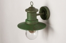 Foto 74241-6: Grüne Außenlampe, Wandlampe als Laterne im klassischen Stil, geeignet für LED.