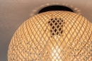 Foto 74264-6: Sphärische, Rattan-Deckenleuchte in Naturfarbe, geeignet für LED-Beleuchtung.