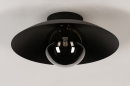 Plafondlamp 74268: modern, eigentijds klassiek, glas, metaal #4