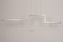 Foto 74275-11: Dimbare, led hanglamp van aluminium in minimalistisch design, dimbaar met schakelaar.