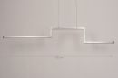 Foto 74275-11: Dimmbare, LED-Pendelleuchte aus Aluminium in minimalistischem Design, dimmbar mit Schalter.