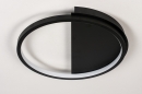 Foto 74277-7: Dimbaar zonder dimmer led plafondlamp in het zwart in minimalistisch design