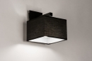 Foto 74301-10: Moderne zwarte wandlamp in vierkante vormgeving, geschikt voor vervangbaar led.