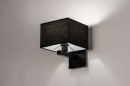 Foto 74301-4: Moderne zwarte wandlamp in vierkante vormgeving, geschikt voor vervangbaar led.