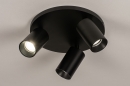 Foto 74322-4: Funktionaler, schwarzer Deckenstrahler mit toller Lichtwirkung in dezentem, rundem Design.