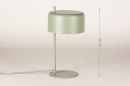 Foto 74346-1: Grüne Tischlampe im Retrostil mit Kabel und Stecker 