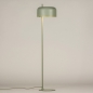 Foto 74347-10 schuinaanzicht: Retro groene vloerlamp met groen strijkijzersnoer