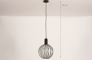 Hanglamp 74365: industrieel, modern, metaal, zwart #1
