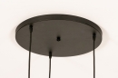 Foto 74366-12: Zwarte 3-lichts hanglamp met drie draadlampen in bolvorm 