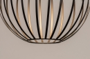 Foto 74366-8: Zwarte 3-lichts hanglamp met drie draadlampen in bolvorm 