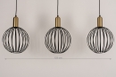 Hanglamp 74369: landelijk, modern, eigentijds klassiek, messing #1