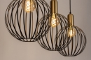 Hanglamp 74369: landelijk, modern, eigentijds klassiek, messing #4