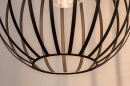 Foto 74371-8: Moderne open bollamp als wandlamp in mat zwart en messing