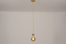 Foto 74377-3: Stimmungsvolle Hängeleuchte in Goldfarbe und für austauschbare LED-Leuchtmittel geeignet. 