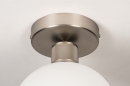 Plafondlamp 74392: modern, retro, glas, wit opaalglas #6
