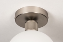 Plafondlamp 74392: modern, retro, glas, wit opaalglas #6