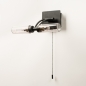 Wandlamp 74410: modern, glas, metaal, zwart #12