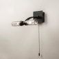 Wandlamp 74410: modern, glas, metaal, zwart #3