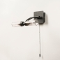 Wandlamp 74410: modern, glas, metaal, zwart #6