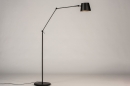 Foto 74424-3: Hohe Stehlampe / Leselampe in mattem Schwarz, geeignet für austauschbare LED