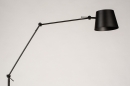 Foto 74424-5: Hohe Stehlampe / Leselampe in mattem Schwarz, geeignet für austauschbare LED