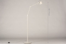 Foto 74428-14: Weiße verstellbare Stehlampe aus Metall, off-white