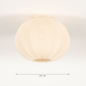 Foto 74455-15 maatindicatie: Lampion lamp van beige stof