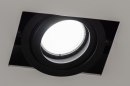 Foto 74483-8: Moderne schwarz-weiße Deckenleuchte mit einem Strahler, der für austauschbare LED geeignet ist.