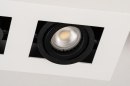 Foto 74484-10: Zwart-witte, moderne plafondlamp voorzien van twee spots geschikt voor vervangbaar led.