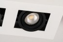 Foto 74484-10: Schwarz-weiße, moderne Deckenleuchte mit zwei Spots für austauschbare LED.