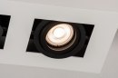 Foto 74484-8: Zwart-witte, moderne plafondlamp voorzien van twee spots geschikt voor vervangbaar led.