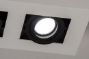 Foto 74484-9: Schwarz-weiße, moderne Deckenleuchte mit zwei Spots für austauschbare LED.