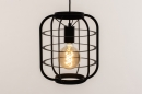 Foto 74513-2: Industriële hanglamp in mat zwarte kleur geschikt voor led verlichting. 