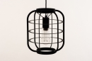 Foto 74513-5: Industriële hanglamp in mat zwarte kleur geschikt voor led verlichting. 