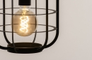 Foto 74513-8: Industriële hanglamp in mat zwarte kleur geschikt voor led verlichting. 