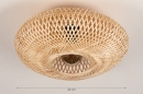 Plafondlamp 74516: landelijk, modern, retro, hout #1