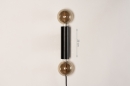 Wandlamp 74518: sale, modern, metaal, zwart #1