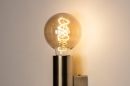 Foto 74519-9: Trendy slanke messingkleurige E27 wandlamp met snoer