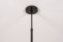 Foto 74523-10 detailfoto: Zwarte spinlamp met zes verstelbare knikarmen geschikt voor ronde eettafel